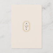 Carte D'accompagnement Détails sur le monogramme du Mariage Fleur sauvage (Dos)