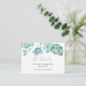 Carte D'accompagnement Détails sur les invités Tortues marines côtières t (Debout devant)