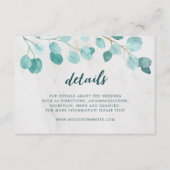 Carte D'accompagnement Détails sur l'eucalyptus et le marbre (Devant)