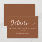 Carte D'accompagnement Détails Tendance Terracotta Marron Bohème (Devant / Derrière)