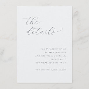 Carte D'accompagnement Détails typographiques gris élégants