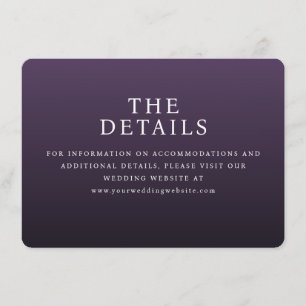 Carte D'accompagnement Détails Typographiques Violets Élégants