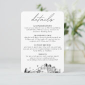 Carte D'accompagnement Détails verticaux du Mariage Albuquerque (Debout devant)