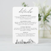 Carte D'accompagnement Détails verticaux du Mariage de San Francisco (Debout devant)