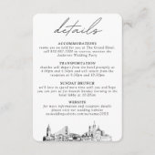 Carte D'accompagnement Détails verticaux du Mariage de San Francisco (Devant)