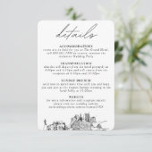 Carte D'accompagnement Détails verticaux du Mariage Milwaukee (Debout devant)