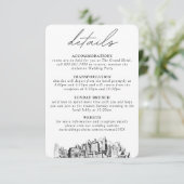 Carte D'accompagnement Détails verticaux du Mariage Oakland (Debout devant)