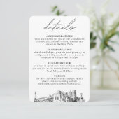 Carte D'accompagnement Détails verticaux Mariage d'Indianapolis (Debout devant)