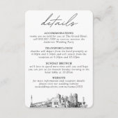 Carte D'accompagnement Détails verticaux Mariage d'Indianapolis (Devant)