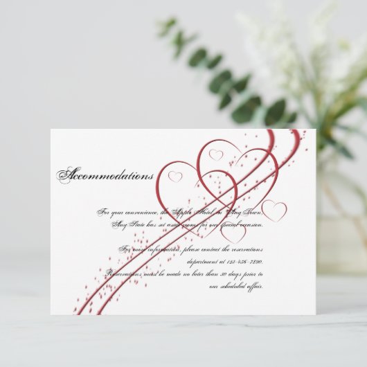 Carte D'accompagnement Deux coeurs en une seule insertion (Debout devant)