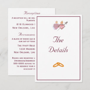 Carte D'accompagnement Deux Cœurs Mariage Catholique Bourgogne