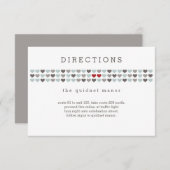 Carte D'accompagnement Deux Coeurs - Mariage moderne Instructions Insérer (Devant / Derrière)