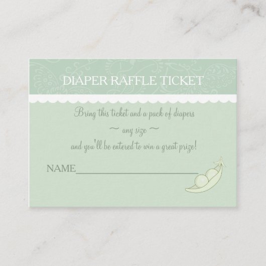 Carte D'accompagnement Deux Pois Dans Un Billet De Raffin De Pood (Devant)