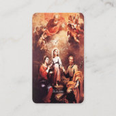 Carte D'accompagnement Deux trinités avec prière (Devant)