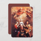 Carte D'accompagnement Deux trinités avec prière (Devant / Derrière)