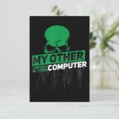 Carte D'accompagnement Développeur Sysadmin Engineer Hacker Code d'admini (Debout devant)
