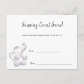 Carte D'accompagnement Deviner le nombre jeu moderne bébé éléphant (Devant)