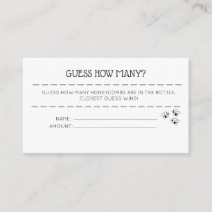 Carte D'accompagnement Devinez combien ?