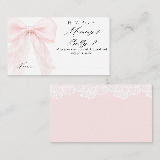 Carte D'accompagnement devinez combien d'arcs Fille Baby Shower Moderne (Devant / Derrière)