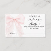 Carte D'accompagnement devinez combien d'arcs Fille Baby Shower Moderne (Devant)