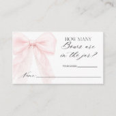Carte D'accompagnement devinez combien d'arcs Fille Moderne Baby Shower (Devant)