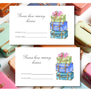 Carte D'accompagnement Devinez combien de baisers à la baby shower de voy