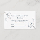Carte D'accompagnement Devinez combien de baisers - Botanique Florale Ble (Devant)