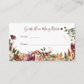 Carte D'accompagnement Devinez combien de baisers dans la composition flo (Devant)