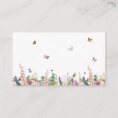 Carte D'accompagnement Devinez combien de baisers floraux papillons jeu (Dos)