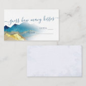 Carte D'accompagnement Devinez combien de baisers Gold Mountains Fête des (Devant / Derrière)