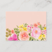 Carte D'accompagnement Devinez combien de baisers Jeu de Baby Shower Flor (Dos)