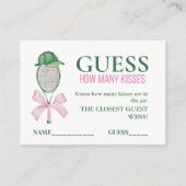 Carte D'accompagnement Devinez combien de baisers Jeu de Baby Shower Mari (Devant)