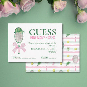 Carte D'accompagnement Devinez combien de baisers Jeu de Baby Shower Mari