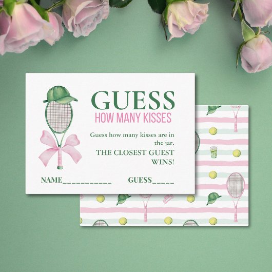 Carte D'accompagnement Devinez combien de baisers Jeu de Baby Shower Mari