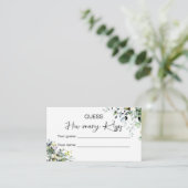 Carte D'accompagnement Devinez combien de baisers jeu de mariage (Debout devant)