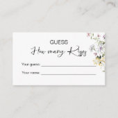 Carte D'accompagnement Devinez combien de baisers jeu nuptial (Devant)