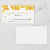 Carte D'accompagnement Devinez combien de baisers jeu nuptiale (Devant / Derrière)