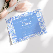 Carte D'accompagnement Devinez combien de baisers jeu quelque chose de bl