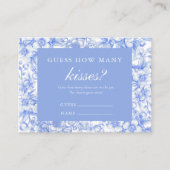 Carte D'accompagnement Devinez combien de baisers jeu quelque chose de bl (Devant)