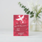 Carte D'accompagnement Devinez combien de baisers jeu White Dove Love Let (Debout devant)