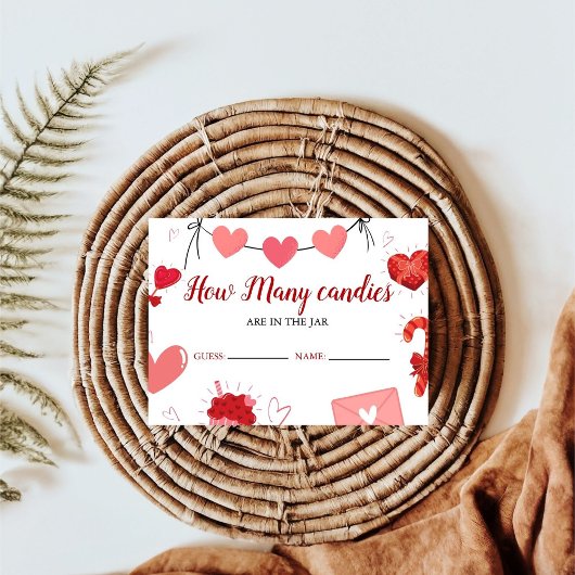 Carte D'accompagnement Devinez combien de Baisers sont dans le bocal Douc