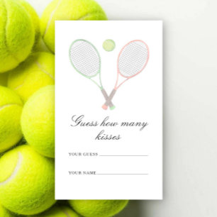 Carte D'accompagnement Devinez combien de baisers Tennis enterrement de v