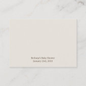 Carte D'accompagnement Devinez combien de Boho Nursery Baby shower jeu (Dos)