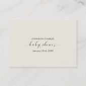 Carte D'accompagnement Devinez combien de Boho Nursery Baby shower jeu (Dos)