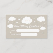 Carte D'accompagnement Devinez combien de bonbons Baby shower nuageux jeu (Devant)