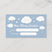 Carte D'accompagnement Devinez combien de bonbons Blue Cloud Baby shower  (Devant)