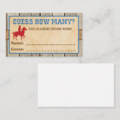 Carte D'accompagnement Devinez combien de bonbons Guesser les billets de (Devant / Derrière)