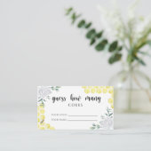 Carte D'accompagnement Devinez combien de bouchons jeu de mariage abeille (Debout devant)