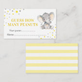 Carte D'accompagnement Devinez combien de cacahuètes Baby shower Annivers (Devant / Derrière)