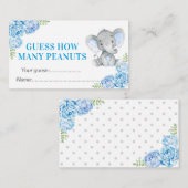 Carte D'accompagnement Devinez combien de cacahuètes Baby shower Annivers (Devant / Derrière)